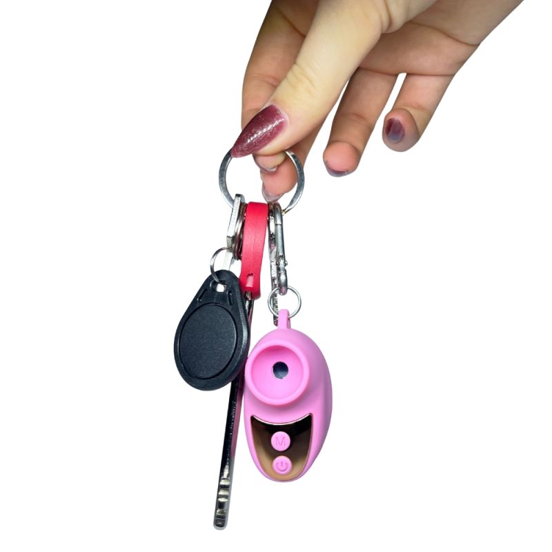 Брелок-вакуумный вибростимулятор для клитора Passion Play, 10 режимов + 3 стимуляции, розовый вид 3