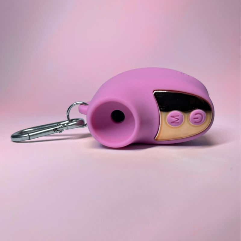 Брелок-вакуумный вибростимулятор для клитора Passion Play, 10 режимов + 3 стимуляции, розовый вид 8