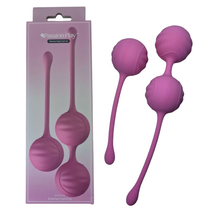 Набір вагінальних кульок Passion Play для вправ Кегеля, рожеві, 2 шт. вид 5