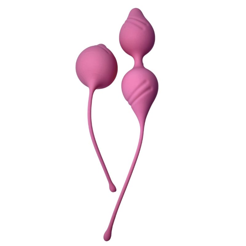 Набір вагінальних кульок Passion Play для вправ Кегеля, подовжені, рожеві, 2 шт. вид 2
