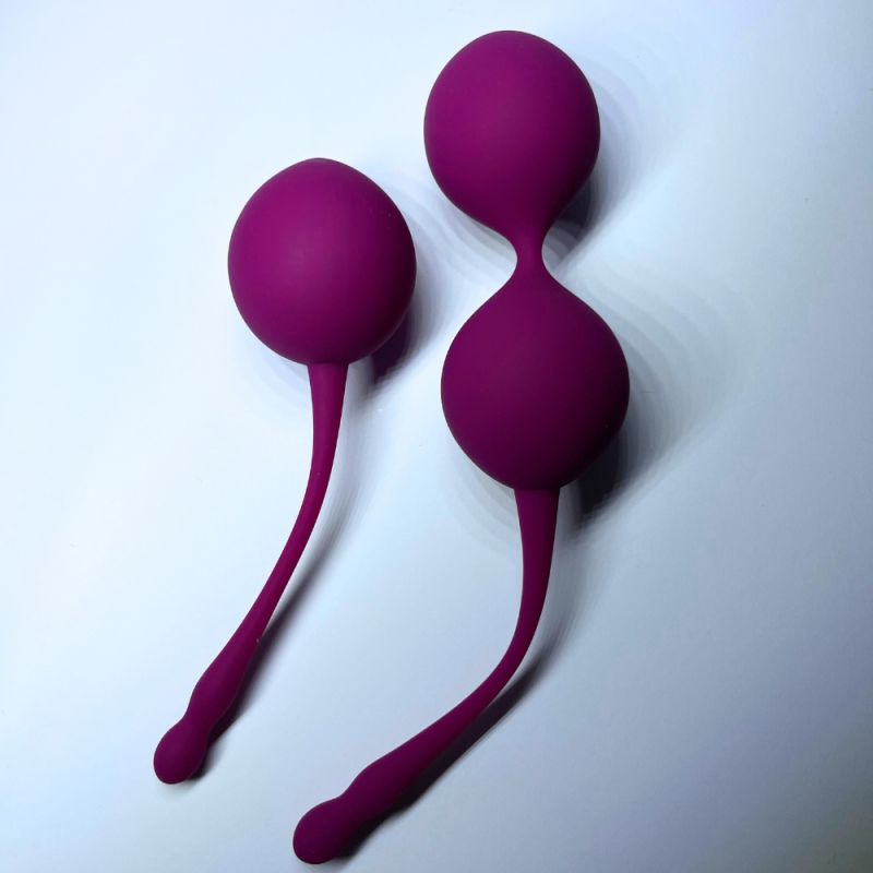 Набір вагінальних кульок Passion Play для вправ Кегеля, фіолетові, 2 шт. вид 4