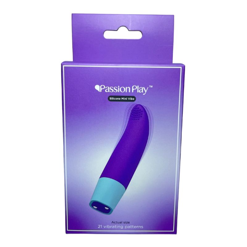 Мини-вибратор Passion Play, 21 режим вибрации, фиолетовый вид 9