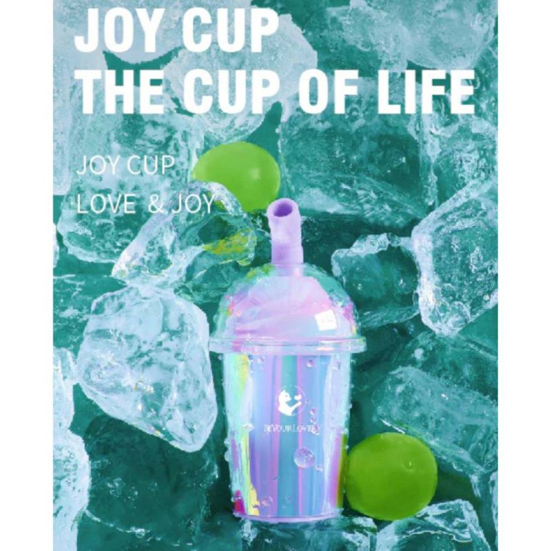 Вакуумний стимулятор у формі стаканчика з трубочкою BeYourLover Joy Cup голубий, 9.1 см х 4.6 см вид 16