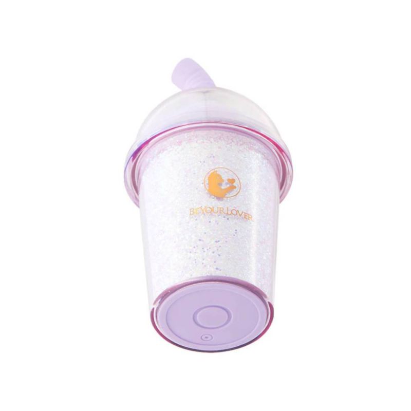 Вакуумний стимулятор у формі стаканчика з трубочкою BeYourLover Joy Cup сяючий бузковий, 9.1 см х 4.6 см вид 4