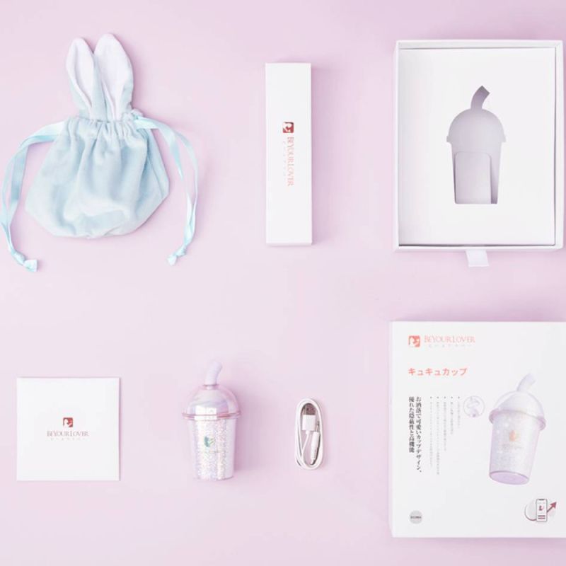 Вакуумний стимулятор у формі стаканчика з трубочкою BeYourLover Joy Cup сяючий бузковий, 9.1 см х 4.6 см вид 10