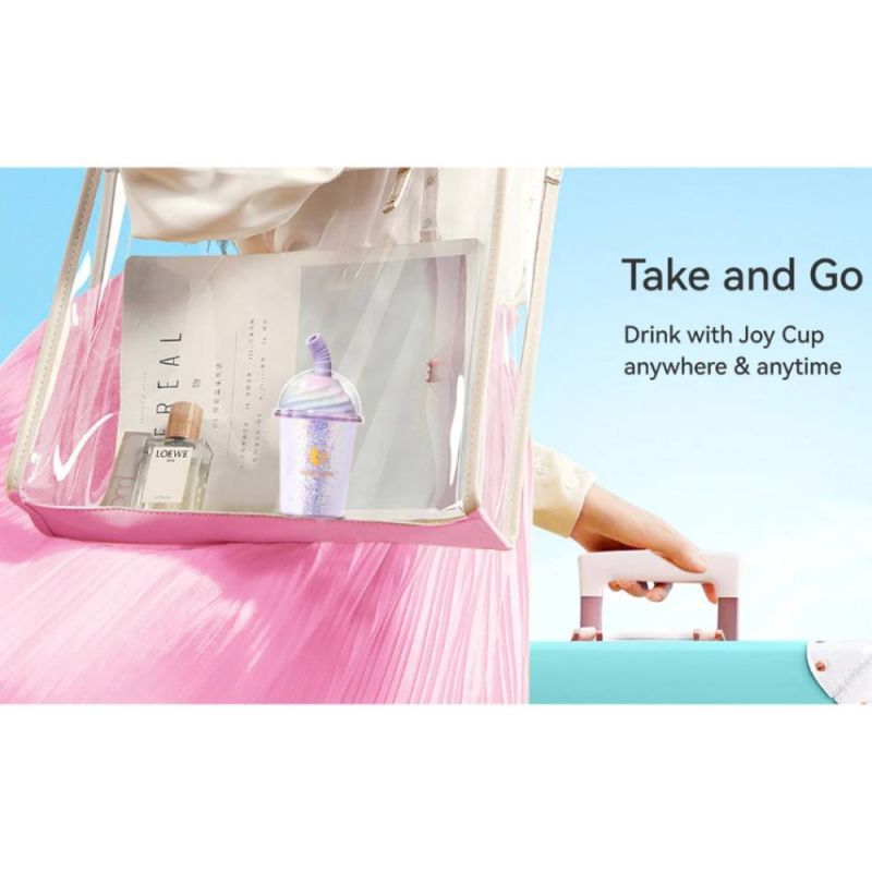 Вакуумний стимулятор у формі стаканчика з трубочкою BeYourLover Joy Cup сяючий бузковий, 9.1 см х 4.6 см вид 16