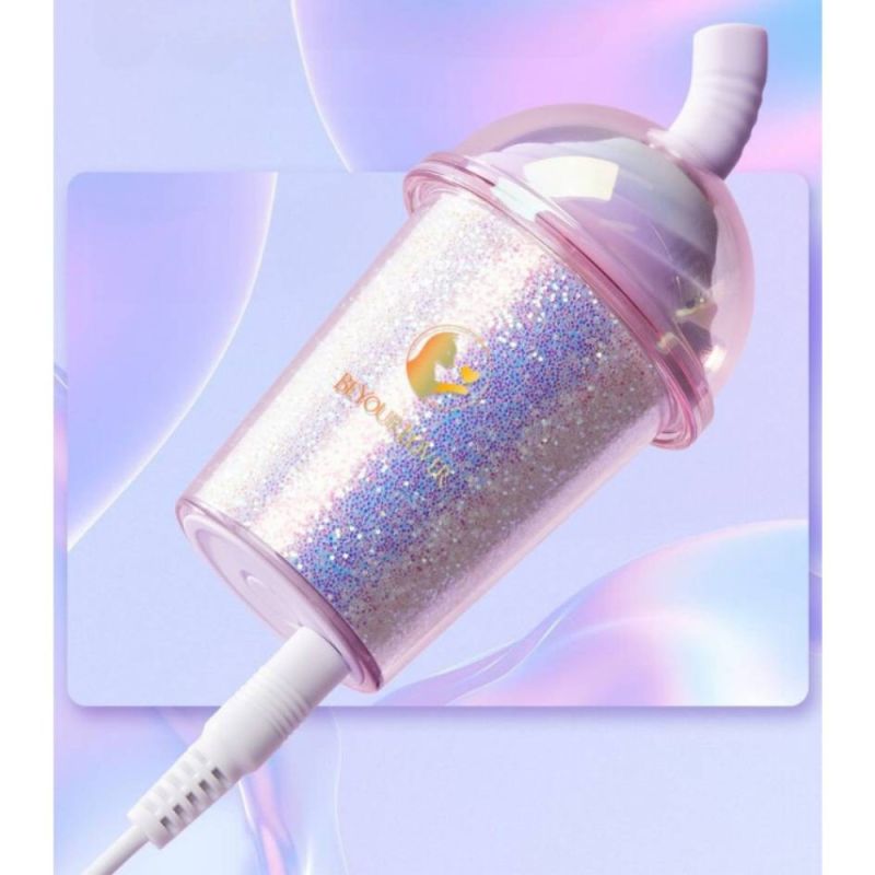 Вакуумний стимулятор у формі стаканчика з трубочкою BeYourLover Joy Cup сяючий бузковий, 9.1 см х 4.6 см вид 19