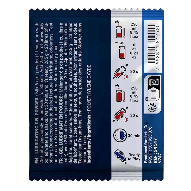 САШЕТ лубрикант порошковий Fuck & Fist FF Powder для приготування густого гелю, 6 г вид 3