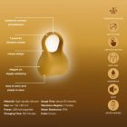 Ерекційне віброкільце Sweet Em Silky Ring з пультом, жовте, 7,6 х 5,7 см вид 4