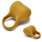 Эрекционное виброкольцо Sweet Em Silky Ring с пультом, желтое, 7.6 х 5.7 см вид 5