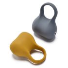 Ерекційне віброкільце Sweet Em Silky Ring з пультом, жовте, 7,6 х 5,7 см вид 7