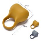 Эрекционное виброкольцо Sweet Em Silky Ring с пультом, желтое, 7.6 х 5.7 см вид 13