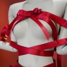 Фиксатор бондаж с бантом для верхней части тела UPKO Bowknot, красный вид 2