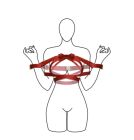 Фіксатор бондаж з бантом для верхньої частини тіла UPKO Bowknot, червоний вид 4