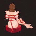 Фіксатор бондаж з бантом для верхньої частини тіла UPKO Bowknot, червоний вид 8