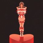 Фиксатор бондаж с бантом для нижней части тела UPKO Bowknot, красный вид 5