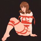 Фиксатор бондаж с бантом для нижней части тела UPKO Bowknot, красный вид 8