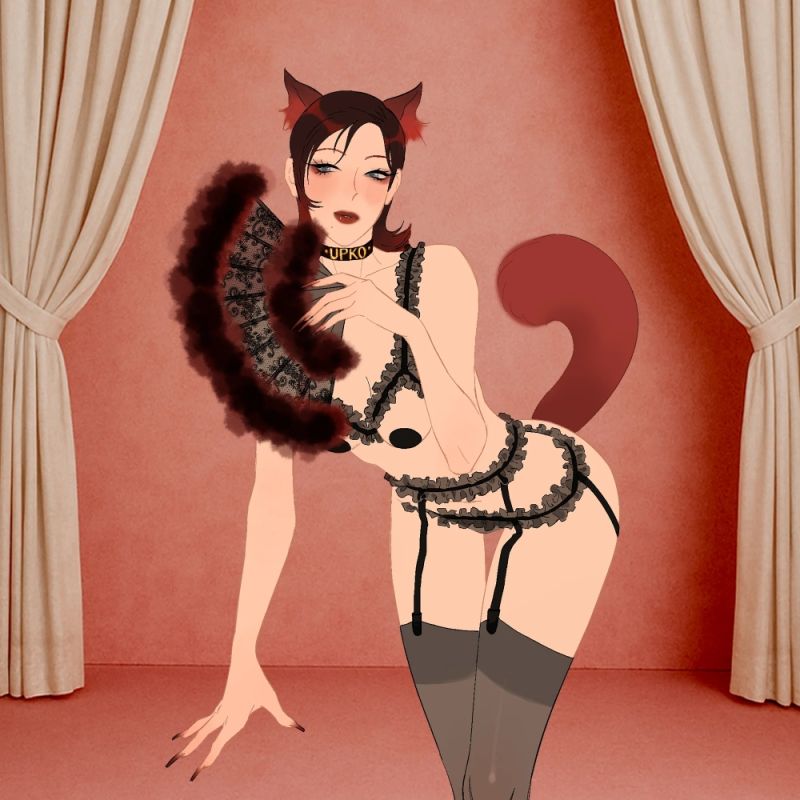 Анальная вибропробка с ротацией и пультом UPKO с красным натуральным лисьим хвостом, красная вид 5