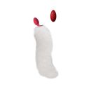 Анальная вибропробка с ротацией и пультом UPKO с белым натуральным лисьим хвостом, красная вид 3