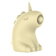 Стимулятор клитора с пульсацией UNIVIBE Единорог, 5 режимов, жёлтый