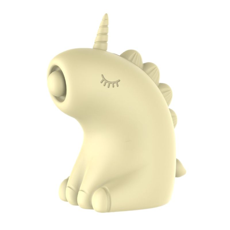 Стимулятор клітора з пульсацією UNIVIBE Єдиноріг, 5 режимів, жовтий вид 7