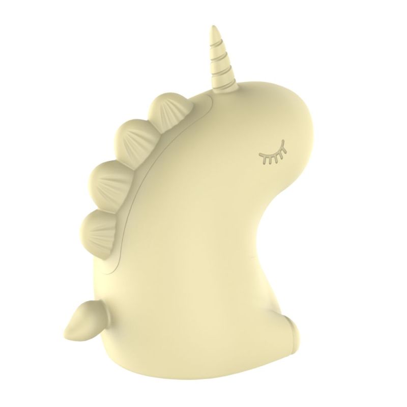 Стимулятор клітора з пульсацією UNIVIBE Єдиноріг, 5 режимів, жовтий вид 8