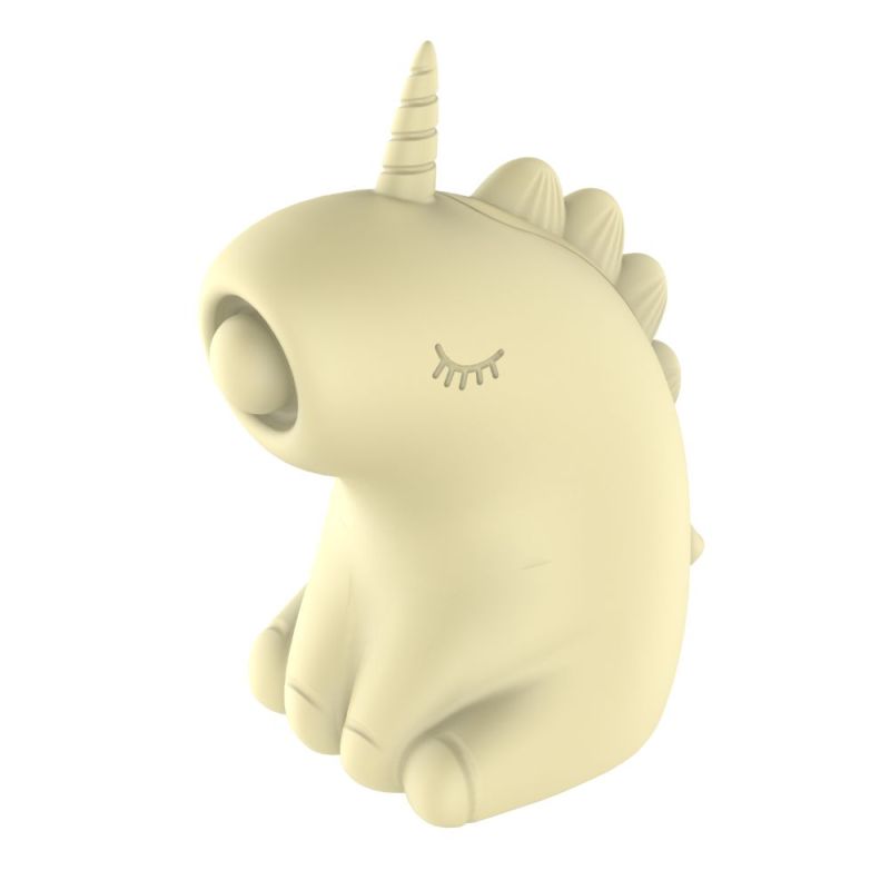 Стимулятор клітора з пульсацією UNIVIBE Єдиноріг, 5 режимів, жовтий вид 9