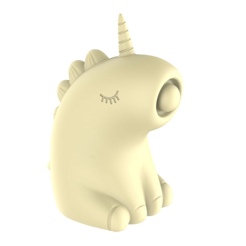 Стимулятор клітора з пульсацією UNIVIBE Єдиноріг, 5 режимів, жовтий вид 11