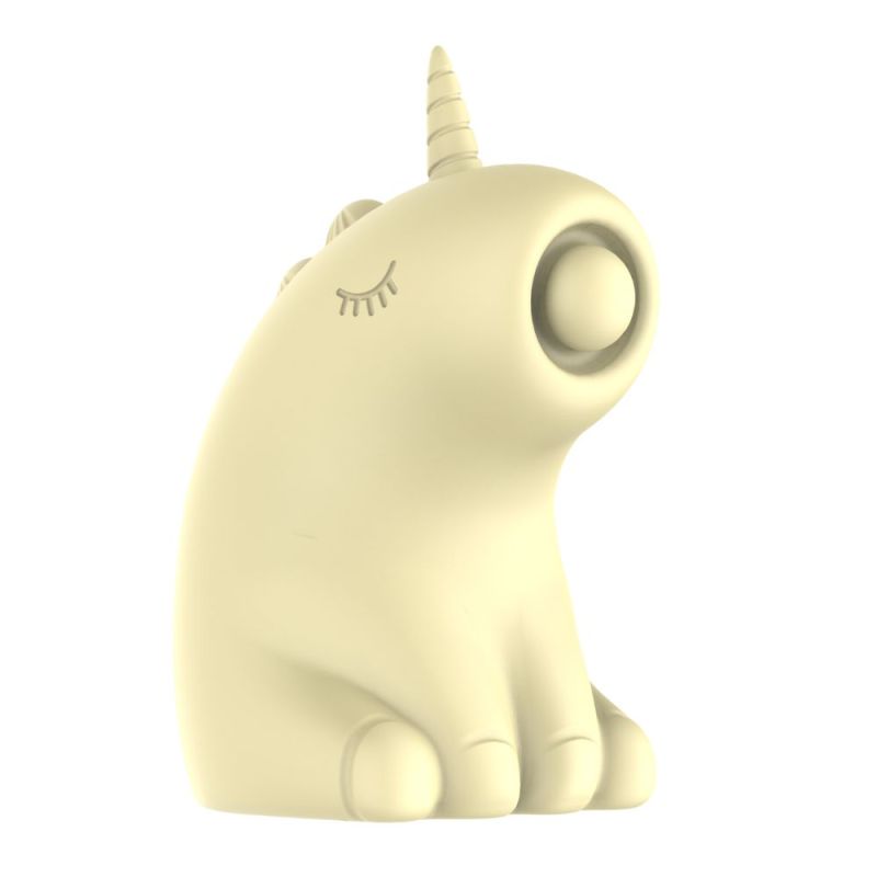 Стимулятор клітора з пульсацією UNIVIBE Єдиноріг, 5 режимів, жовтий вид 12