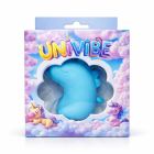 Стимулятор клитора с длинным вращающимся язычком UNIVIBE Единорог, 10 режимов, голубой вид 3