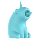 Стимулятор клитора с длинным вращающимся язычком UNIVIBE Единорог, 10 режимов, голубой вид 4