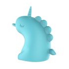 Стимулятор клитора с длинным вращающимся язычком UNIVIBE Единорог, 10 режимов, голубой вид 7