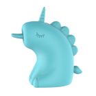 Стимулятор клитора с длинным вращающимся язычком UNIVIBE Единорог, 10 режимов, голубой вид 8