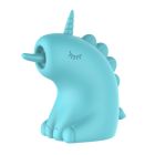 Стимулятор клитора с длинным вращающимся язычком UNIVIBE Единорог, 10 режимов, голубой вид 9