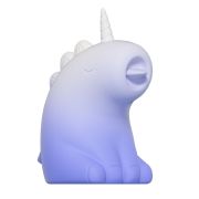 Стимулятор клитора с язычком UNIVIBE Единорог, 10 режимов, градиент бело-фиолетовый