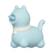 Стимулятор клитора с длинным вращающимся язычком UNIVIBE Котик, 10 режимов, синий