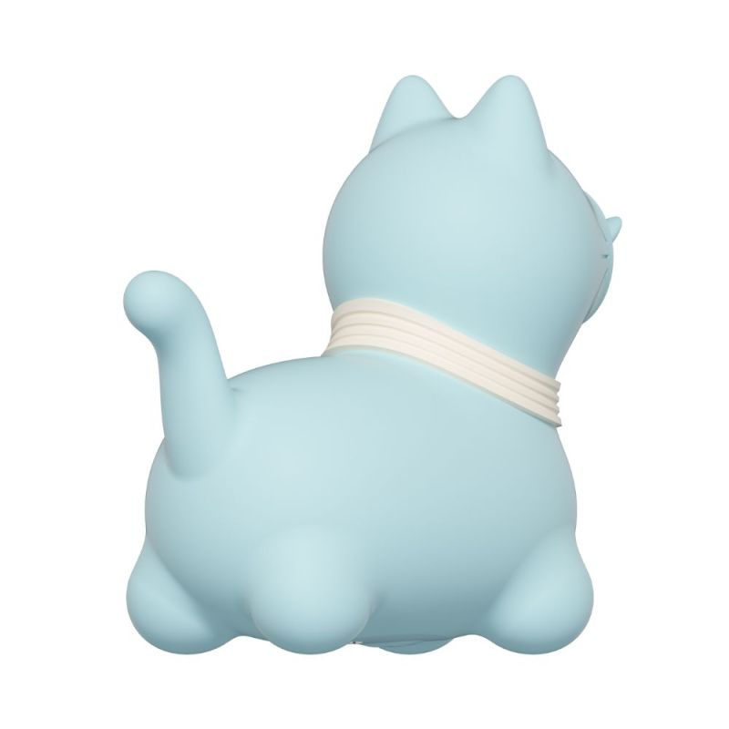 Стимулятор клитора с длинным вращающимся язычком UNIVIBE Котик, 10 режимов, синий вид 8