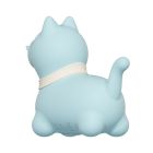 Стимулятор клитора с длинным вращающимся язычком UNIVIBE Котик, 10 режимов, синий вид 9