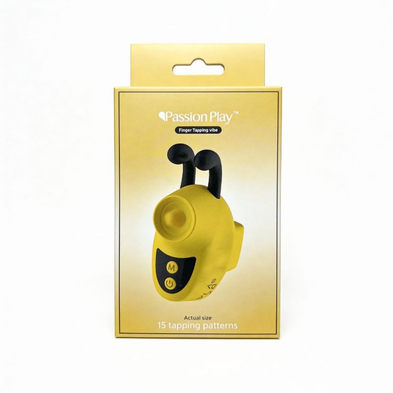 Вибратор на палец Passion Play в виде пчёлки, жёлтый, 12 режимов вибрации, 5.6 × 3.6 см вид 9