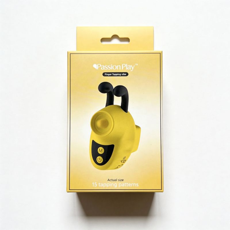 Вібратор на палець Passion Play у вигляді бджілки, жовтий, 12 режимів вібрації, 5,6 × 3,6 см вид 10