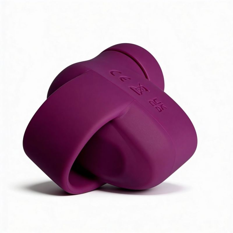 Вібратор на палець Passion Play, бордовий, 15 режимів вібрації, 7,6 × 3,6 см вид 6