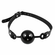 Кляп шарик DS Fetish с ремешком, черный