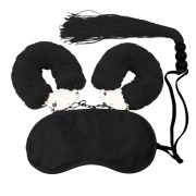 Набір БДСМ DS Fetish маска, наручники, флогер міні, чорний