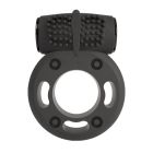 Віброкільце на пеніс Crushious, з рельєфом, силіконове, чорне вид 2