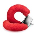 Наручники Love Cuffs Crushious металлические, с красным мехом