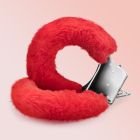 Наручники Love Cuffs Crushious металлические, с красным мехом вид 3