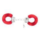 Наручники Love Cuffs Crushious металлические, с красным мехом вид 5