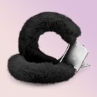 Наручники Love Cuffs Crushious металеві, з чорним хутром вид 3