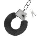 Наручники Love Cuffs Crushious металеві, з чорним хутром вид 4