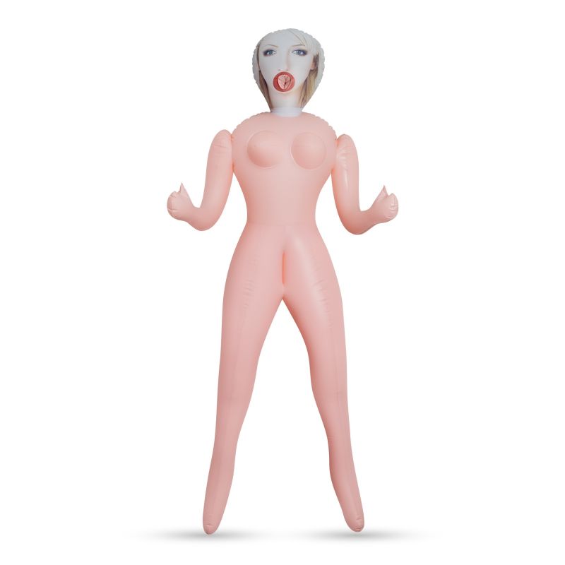 Секс-лялька з 3 отворами Crushious CRISTINA The Inflatable Nurse, бежева, 155 см вид 2
